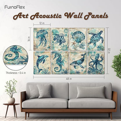 FurnoFlexArt Acoustic Panels Tiles Decorative Room Sound Proof Foam Absorbing - Image 3