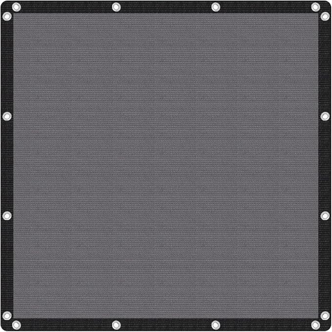 VICLLAX Shade Fabric Sun Shade Cloth with Every 2 FT Grommets for Patio Garden Pergola Cover Canopy 18x22 FT, Grey