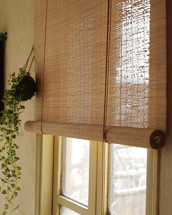 35" Wx72 H Bamboo Blinds Roller Shades by Erfolkerz
