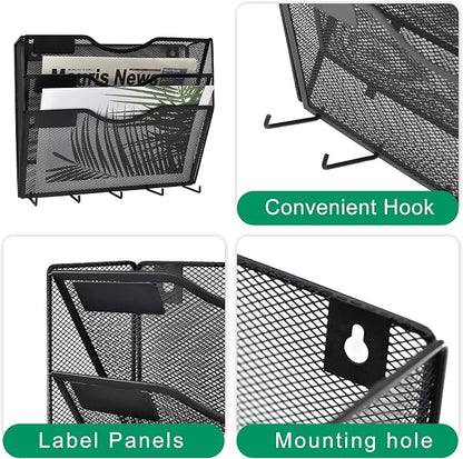 EASEPRES 3 Pocket Mesh Hanging File Organizer - Image 3