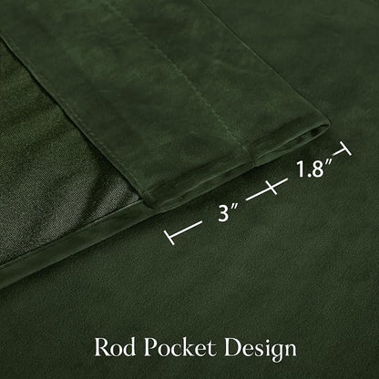 NICETOWN Green Velvet Curtains 108 inches - Image 9