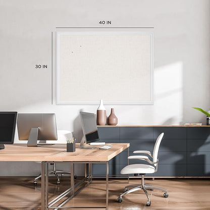 U Brands Farmhouse Linen Bulletin Board, Industrial Grade Pinning Surface - Image 2
