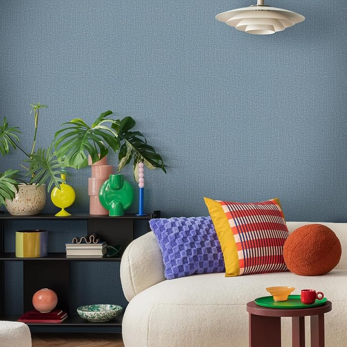 WADILE Grasscloth Peel and Stick Wallpaper 23.6in x 472in, Textured Contact - Image 3