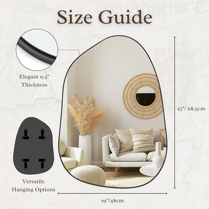 PERFNIQUE Irregular Wall Mirror Asymmetrical Mirror, Decorative Modern Wall - Image 4