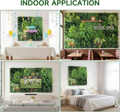 Artificial Plant Wall Panels, Faux Grass Ivy Privacy Screen Fence, Grass Wall - Image 7