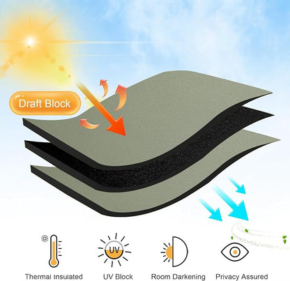 RYB HOME Blackout Curtains for Bedroom, Window Shades Thermal Insulating - Image 3