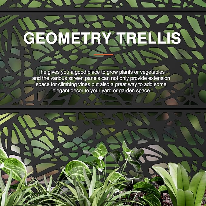 Casaphoria Metal Raised Garden Bed with Trellis and Wheels, 72"x35"x16" Planter Box for Climbing Plants, Vegetables & Vines, Features Drainage Holes and Privacy Screen (Black-Net)