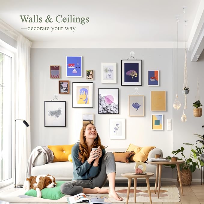 Adhesive Wall & Ceiling Decor Hooks: 6-Pack 3 lbs Heavy Duty No-Drill 360° - Image 3