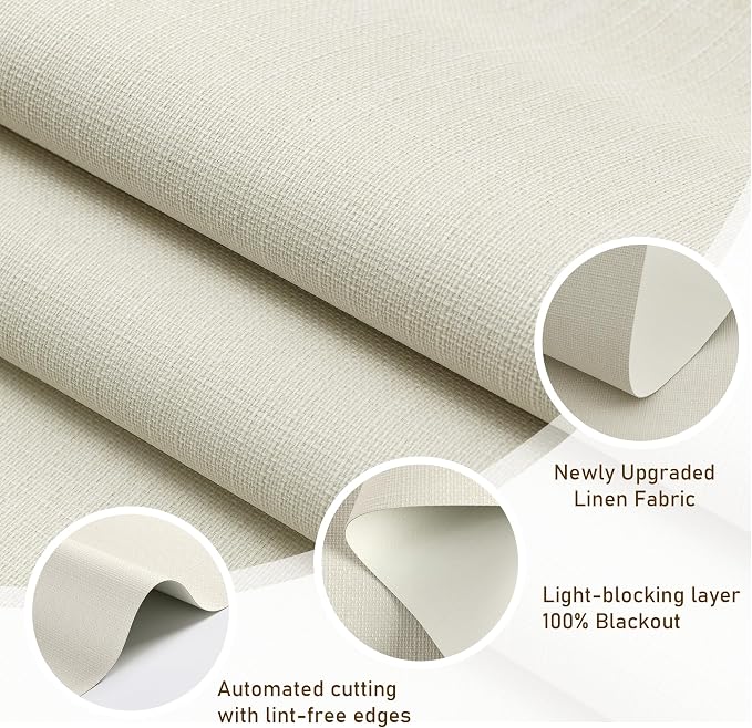 AOSKY Linen Roller Blinds Shades - Image 2