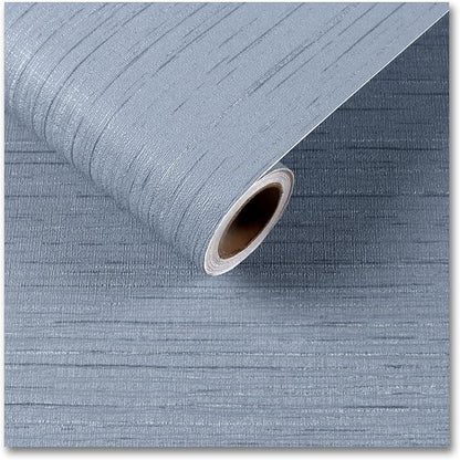 CRE8TIVE Light Blue Grasscloth Wallpaper Textured Stick and Peel Faux Grass by CRE8TIVE