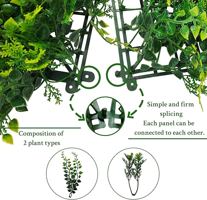ODTORY Artificial Plants Hedge Wall Panels：68x120 Inch UV-Anti Greenery Boxwood - Image 3
