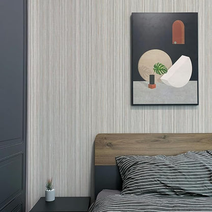 YXTII 20.8" x 196.8" Thick Peel and Stick Grasscloth Wallpaper - Image 7