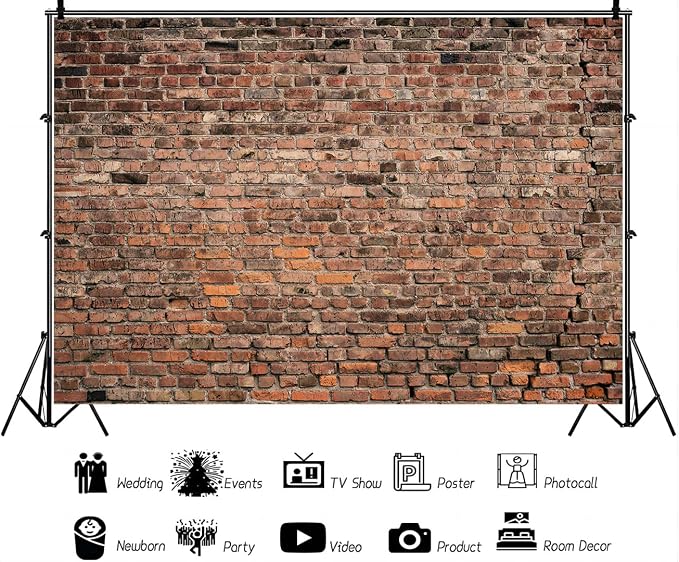 YYNXSY 7X5FT Large Fabric Brick Background - Image 4