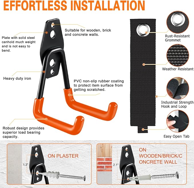 HUPBIPY 26 Pack Garage Hooks Heavy Duty Utility Steel - Image 3