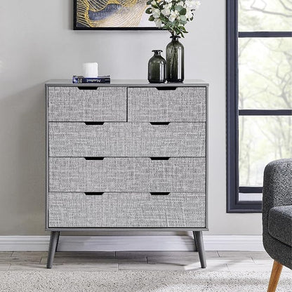 Yancorp 32.8ft Gray Textured Fabric Wallpaper Faux Grasscloth Peel and Stick - Image 3