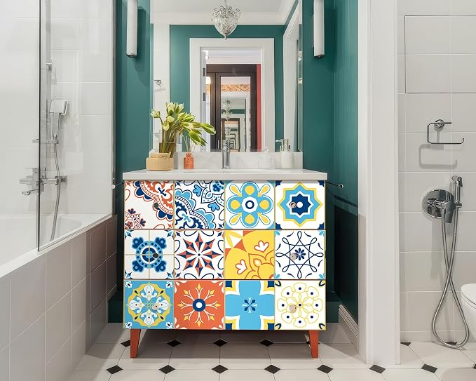 FLFK Wallpaper Border Tile Stickers Peel and Stick Wall Border - Image 5