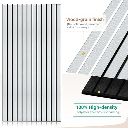 Wood Veneer Sound Panels, 10 Pack 47.2”x23.6” Wall Panels, Decorative Acoustic - Image 3