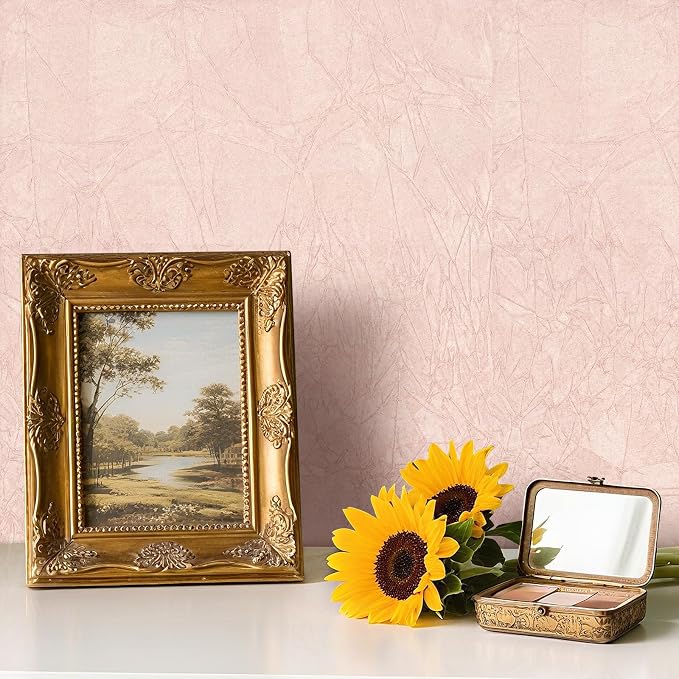 30"x160" Large Self Adhesive Soft Velvet Wallpaper Peel and Stick Light Pink - Image 8