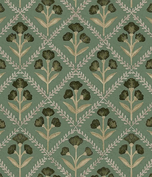 Orainege Peel and Stick Wallpaper Vintage Floral Wall Paper Boho Contact Paper by Orainege