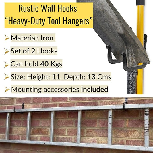 Unique Hand Crafted Pair of 2 Wall Hooks. Real Heavy Duty 50kgs Tested Wall - Image 2