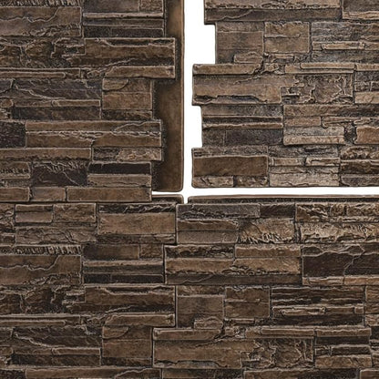 EverStone Cascade Faux Stone Panel, 48 5/8"W x 24 3/4"H x 1 1/4"D, Willow Peak - Image 9