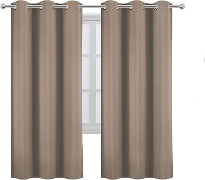 LEMOMO Cappuccino Thermal Blackout Curtains/42 x 72 Inch/Set of 2 Panels Room - Image 2