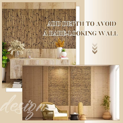 Juexica 2 Pcs Natural Bamboo Wall Panel - Image 4