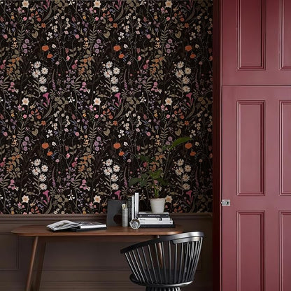 JiffDiff Floral Wallpaper Peel and Stick- 1181" x 17.3" Farm Wildwood Self - Image 7