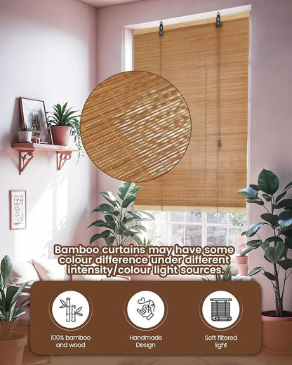 24" Wx72 H Bamboo Blinds Roller Shades - Image 5