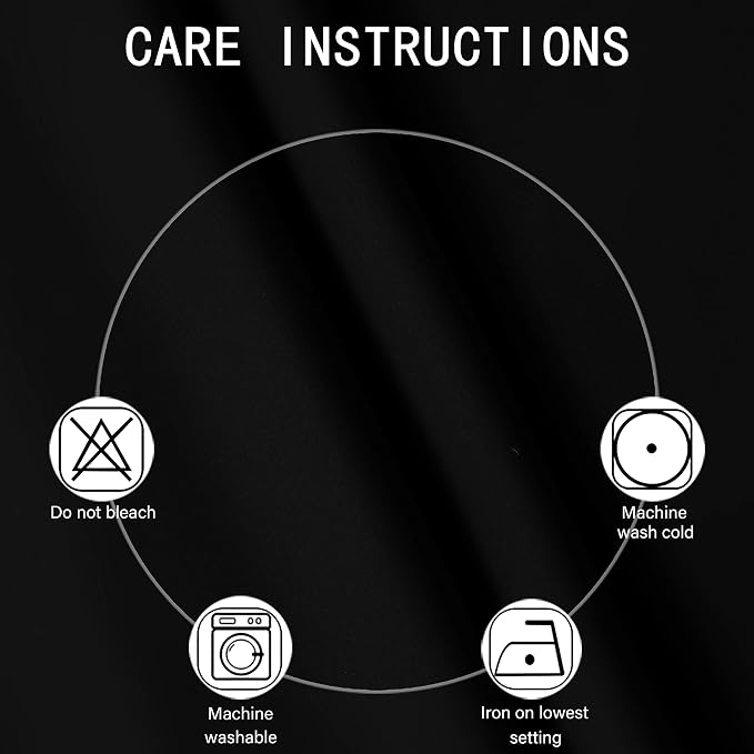 LEMOMO Black Blackout Curtains 42 x 54 Inch Length Set of 2 Panels Grommet - Image 4