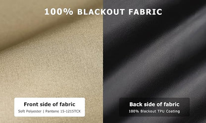 LazBlinds 100% Blackout Roller Shades, No Tools No Drill Cordless Blinds - Image 2