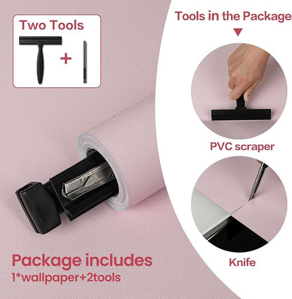 practicalWs Pink Wallpaper Peel and Stick - Image 4