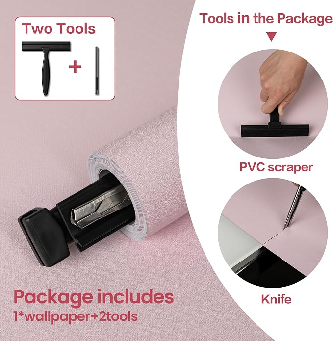 practicalWs Pink Wallpaper Peel and Stick - Image 3