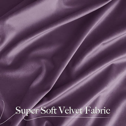 NICETOWN Lavender Purple Velvet Curtains 84 inches Long - Image 3