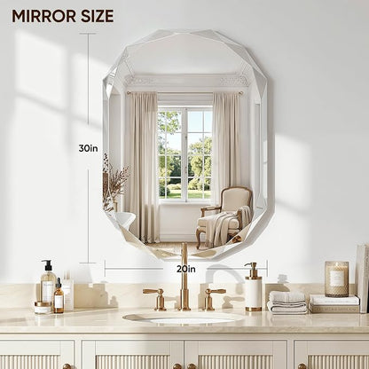 Suidia Bathroom Mirror, Frameless Bathroom Mirror - Image 2