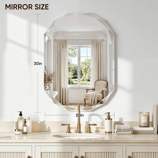 Suidia Bathroom Mirror, Frameless Bathroom Mirror - Image 2
