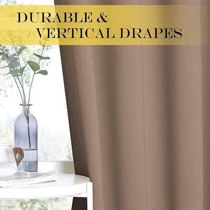 NICETOWN Bedroom Curtain Room Darkening Drapery 102 inches Length - Image 4