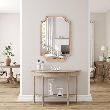 WallBeyond 24" x 36" Full Scalloped Corners Arch Rectangle Wall Mirror - Image 3