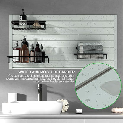 RELIANCER PVC Slat Wall Panels, 4ft by 8ft Garage Wall Organizer Storage System - Image 4