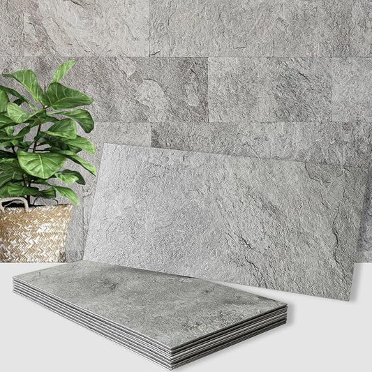 AULIGET 2-Piece Dark Slate Peel and Stick Backsplash Wall Tiles, Laundry Room by AULIGET
