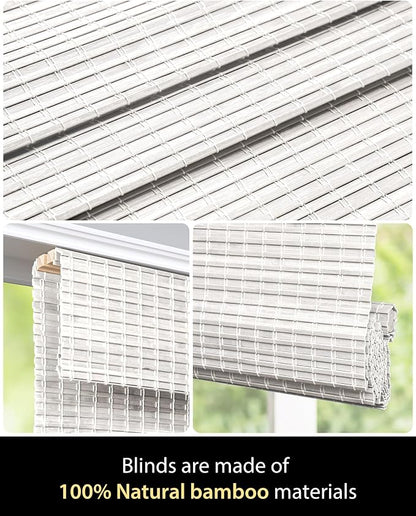 UNISHADES Cordless Bamboo Roman Shades - Image 4