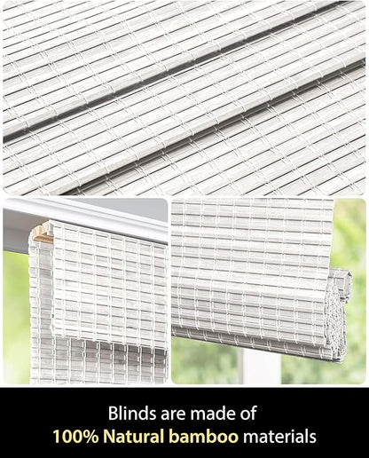 UNISHADES Cordless Bamboo Roman Shades - Image 4