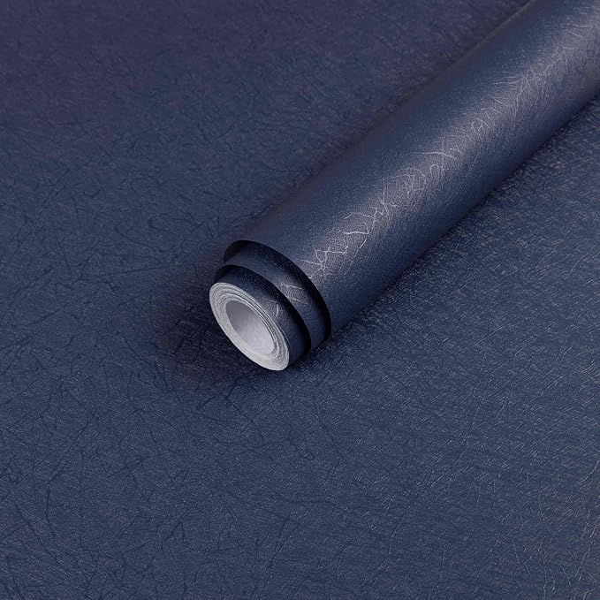 Dark Blue Peel and Stick Wallpaper Roll by Abyssaly