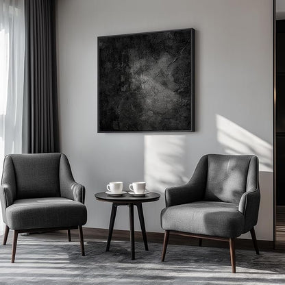Framed Black Abstract Wall Art, Modern Canvas Prints Paintings Artwork - Image 8