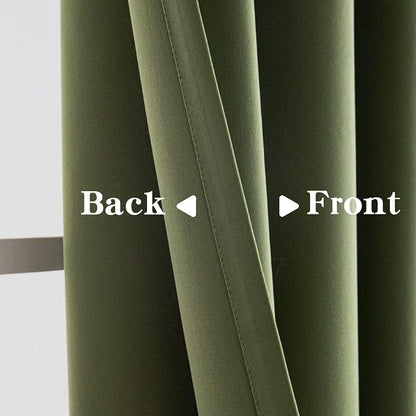 IGEMAEVE Olive Green Curtains 108 Inch Length 2 Panels Set, Light Filtering - Image 4
