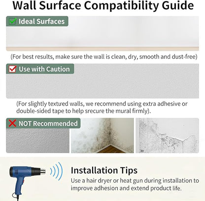 Zeeko Floral Peel and Stick Wallpaper Removable Mural Vintage Wallpaper - Image 4