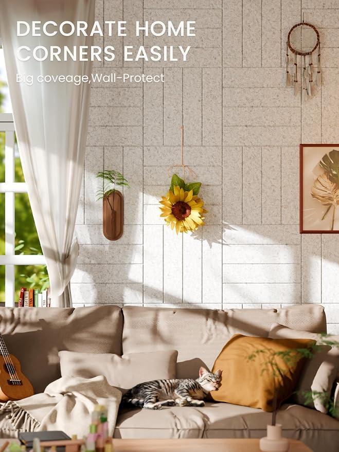 Bumusty Large Cork Board Alternative-48 x 36" Felt Bulletin Board Tiles - Image 4