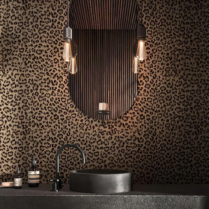 JiffDiff Leopard Print Peel and Stick Wallpaper, Waterproof Removable Self - Image 5