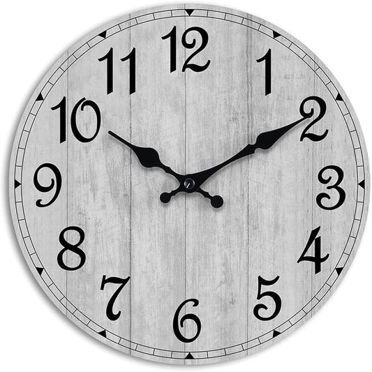 Wall Clock, 10 Inch Wall Clocks Battery Operated Silent Non Ticking, Country by HYLANDA
