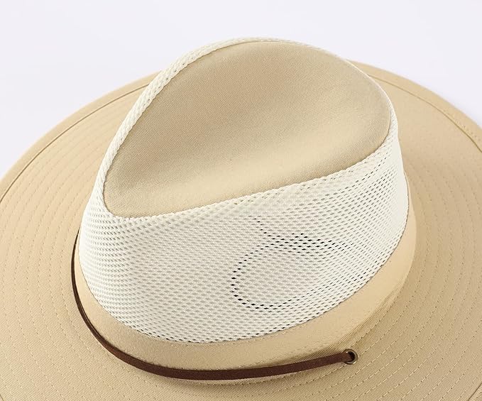 Home Prefer Cotton Summer Fedora Hat Wide Brim Sun Hats for Men Women UPF 50+ Sun Protection Cap for Fishing Hiking